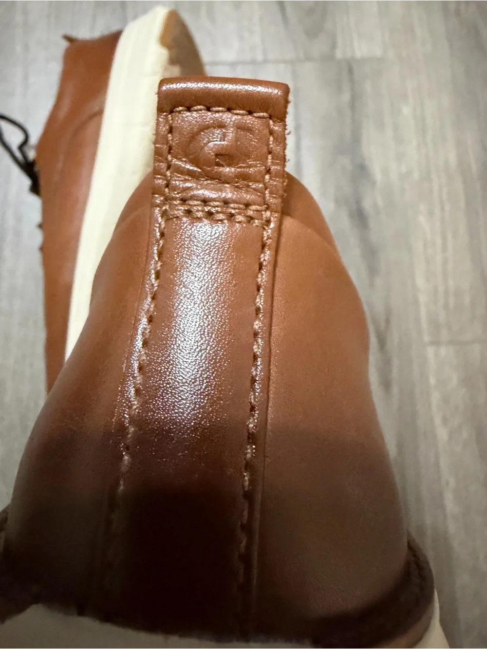 Cole Haan Tan Leather Derby Sneakers with Cream Sole